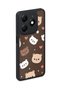 Tecno Spark 20 Compatible Printed, Matte Black, Soft Silicone, Protective, Shock-Absorbing Cover, Case - 4