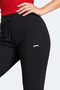Katrinna in Women's Wide Leg Black Sweatpants - 2
