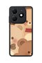 Tecno Spark 20 Compatible Printed, Matte Black, Soft Silicone, Protective, Shock-Absorbing Cover, Case