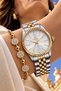 Round Case Gold Silver Women's Wristwatch - 3Atm Water Resistant Steel Band Japanese Movement Gift Special Boxed Hmby2077C1