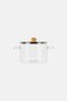 2Pcs Glass Simmer Pot Fluted, Transparent