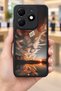 Tecno Spark 20 Compatible Printed, Matte Black, Soft Silicone, Protective, Shock-Absorbing Cover, Case - 8