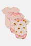 Toddlers Girl Wild Child 3 Pcs Graphic Print Bodysuits, Multicolor - 4