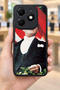 Tecno Spark 20 Compatible Printed, Matte Black, Soft Silicone, Protective, Shock-Absorbing Cover, Case - 8