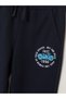 Ozmarka New Season Navy Blue Printed Boys' Jogger Sweatpants - 3