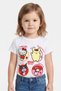 Toddlers Girl Crew Neck Short Sleeve Graphic Print T-Shirt, White