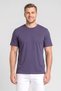 Men Crew Neck Short Sleeve Embroidered Logo T-Shirt, Purple