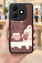 Tecno Spark 20 Compatible Printed, Matte Black, Soft Silicone, Protective, Shock-Absorbing Cover, Case - 8