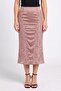 Women Plus Size Textured Casual Maxi Skirts, Dark Rose