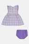 Toddlers Girl Checkered Dress And Panty Set, Multicolor - 3
