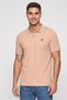 Men Regular Fit Embroidered Logo Short Sleeve Polo Shirt, Tan
