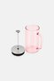 Enchante Glass Stainless Steel French Press, Old Rose - 3
