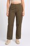 Women Straight Fit Stretchable Cargo Pants, Olive