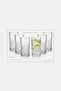 6 Pcs Crown Highball Drinking Glass, Transparent