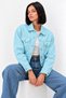 Women's Casual Blue Denim Jacket with Chest Pockets - 4