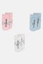 Kids Girl 3 Pairs Graphic Print Socks, Multicolor - 2