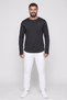 Men Relaxed Fit Long Sleeve Training T-Shirt, Black - 2