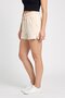 Women Solid Basic Shorts, Beige - 3