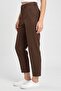 Women Regular Fit Plain Wide Leg Pants, Brown - 3