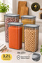 Mega Size 4-Piece Advantageous Silicone Lid Food and Legume Storage Box 3.2 Liter Anthracite