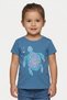 Toddlers Girl Graphic Print Short Sleeve Top, Blue