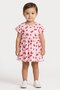 Toddlers Girl Allover Print Ruffle Sleeve Dress, Multicolor