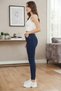 Defne High Waist Dark Blue Skinny Jean Women's Denim Power Lycra Gathering Jeans Pants Stretchy - 4