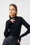 Bipantolon Women's Slim Fit Half Turtleneck Body