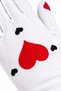Long Party Gloves White Red Heart Pattern Costume Christmas Halloween Halloween Bride - 7
