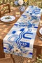 Blue Floral Lamb Patterned Runner / Tablecloth / Placemat - 3