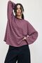 Bipantolon Women's Oversize Striped Crew Neck Sweatshirt