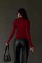 Bipantolon Women's 2-Piece Cut Out Detailed Half Turtleneck Bodysuit - 6
