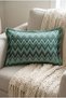 02-Zigzag Pattern Printed 43X43 cm Throw Pillow Cover