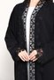 Designer Star Lace with Matching Headscarf Front Open Abaya - 4
