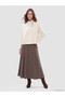 Esvab • Modern & Distinctive Zippered Checkered Embroidered A-Line Skirt