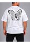 Men's Oversize T-Shirt with Butterfly Design - 2