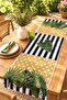 Antique Palm Leaves Patterned Runner / Tablecloth / Placemat