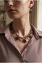 Handmade Sand Beaded Flower Motif Special Design Necklace and Earring Set - 5