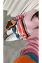 Women's Pink Striped Wool Soft Knitwear Sweater