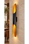 Fagot Decorative Black & Amber Metal Modern Wall Sconce Indoor (Daylight Led Bulbs Included...) - 4
