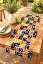 Retro Dark Floral Patterned Runner/Tablecloth/Placemat - 2