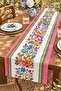 Vibrant Colorful Flowers Patterned Runner/Tablecloth/Placemat - 3