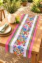 Vibrant Colorful Flowers Patterned Runner/Tablecloth/Placemat - 2