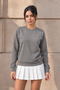 Women's Long Sleeve Comfort Gray Loose Sweatshirt
