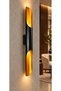 Fagot Decorative Black & Amber Metal Modern Wall Sconce Indoor (Daylight Led Bulbs Included...)