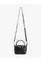 Knitted Textured Zippered Faux Leather Handbag with Adjustable Strap - 4