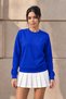 Women's Long Sleeve Comfort Blue Loose Sweatshirt