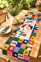 Cat and Flower Themed Patterned Runner/Tablecloth/Placemat