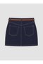 Indigo Belted Mini Jean Skirt - 6