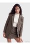 Checkered Embroidered Women's Blazer Jacket for Style Enthusiasts from Uzg Store